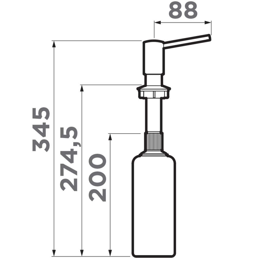 Дозатор встраиваемый Omoikiri OM-02-P Белый матовый 4975019 — изображение 3