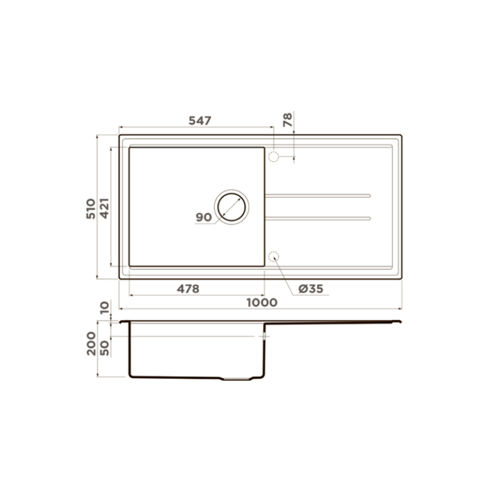 Мойка кухонная Omoikiri Tedori 100 Черный матовый 4993916 — изображение 4